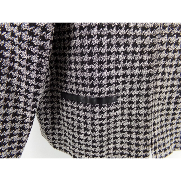 Drapers and Damons Women’s P Large Jacket Blazer  Black and white Zip Up - Picture 3 of 7